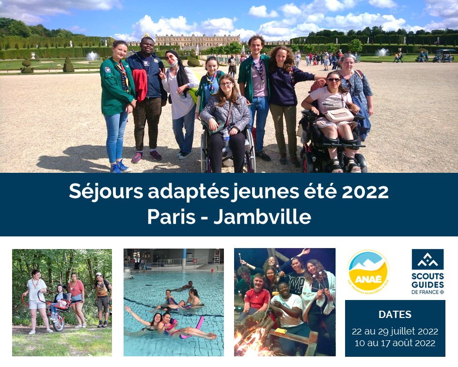 Couverture du flyer Anaé séjours adaptés jeunes été 2022