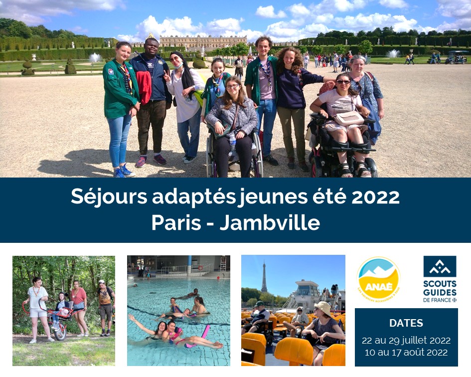 Couverture du flyer Anaé séjours adaptés jeunes été 2022