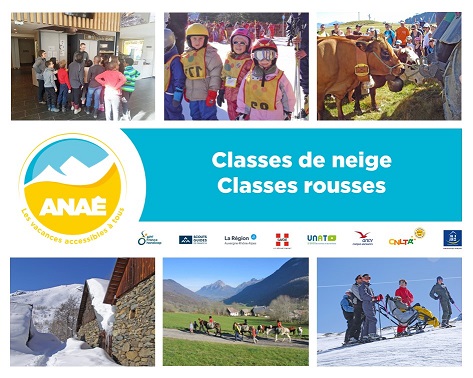 Couverture flyer Anaé séjours classes de neige et classes rousses