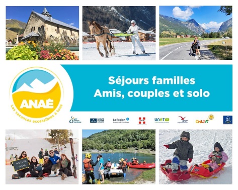 Couverture flyer Anaé séjours familles amis couples et solo