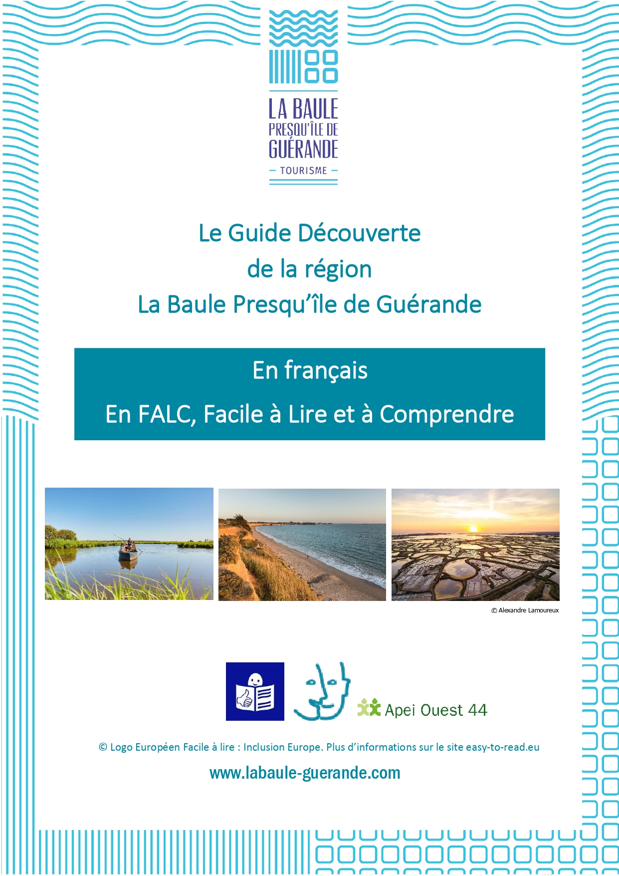 Couverture du guide découverte 2020 en FALC de la Baule Presqu'île de Guérande