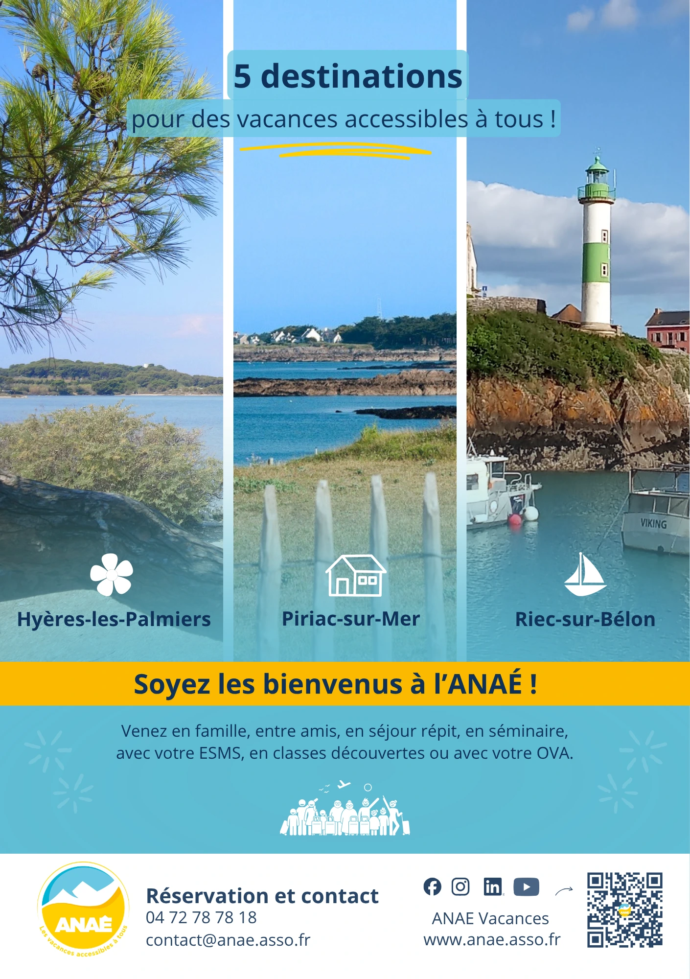 Couverture flyer Anaé séjours institutionnels et ESMS à la mer